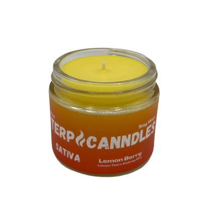 Lemon Berry 2oz Terpene Candle / Sativa